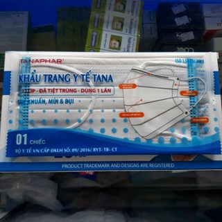 Khẩu trang y tế TANAPHAR (đã tiệt trùng)