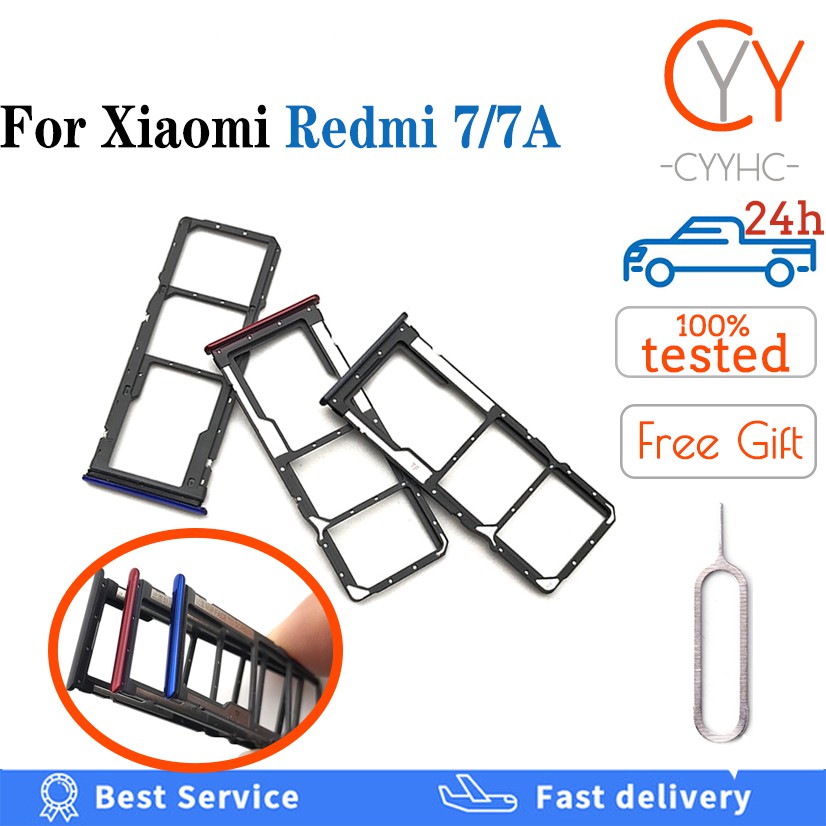 Mới Khay Đựng Thẻ Sim Điện Thoại Xiaomi Redmi 7 / 7a Chất Lượng Cao