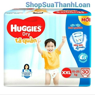 [tặng 6 miếng] Tã quần Huggies Dry Pants Jumbo XXL30