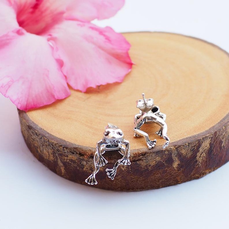 Khuyên Tai Hình Chú Ếch Dễ Thương Đơn Giản Phong Cách Gothic Hàn Quốc Thời Trang Dành Cho Nữ