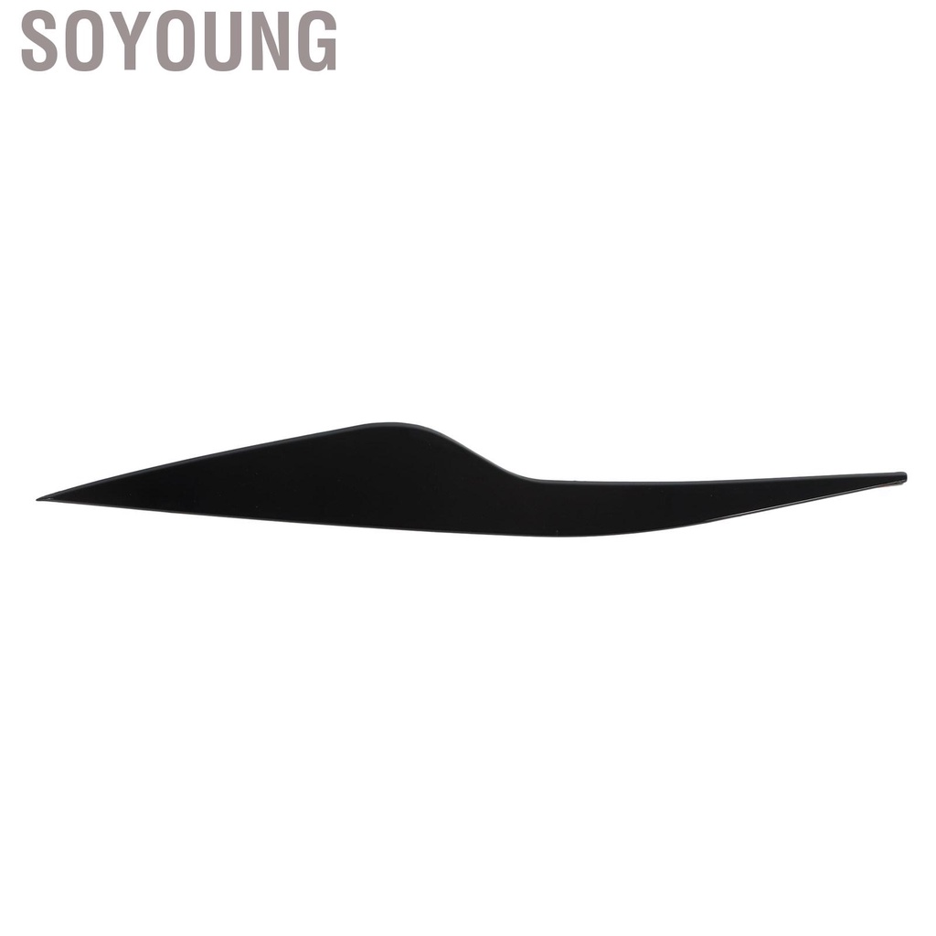 Soyoung 2 Pcs Headlight Eyebrow Front Left Right Light Eyelid Trim Cover Replacement for Ford Focus MK2 2008‑2011