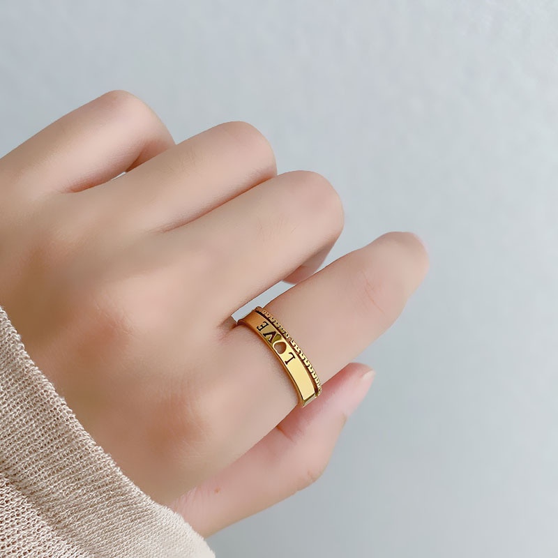 Nhẫn Hermes Love Restro Gold Fullbox 8036 - Nhẫn nam nữ cặp đôi