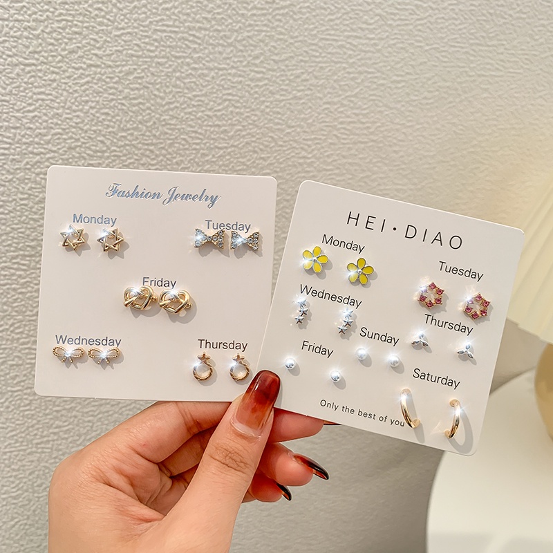 MOCHASHUSet khuyên tai MOCHASHU nhiều kiểu dáng dễ thương thời trang cho nữ