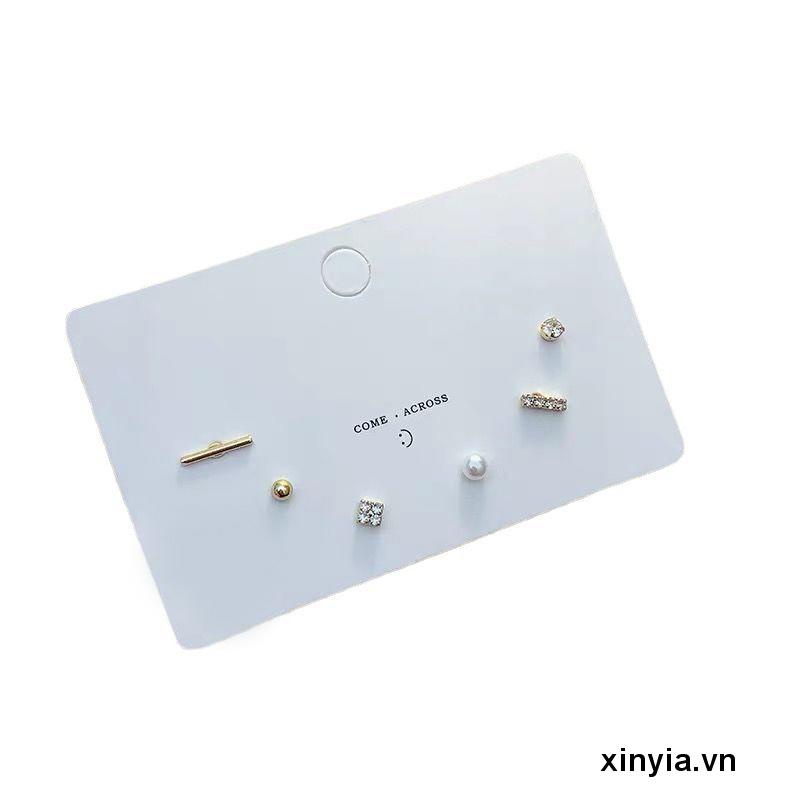 【xinyia.vn】Đôi Khuyên Tai Kết Hợp Một Tuần Đơn Giản Cá Tính Cho Nữ Sinh