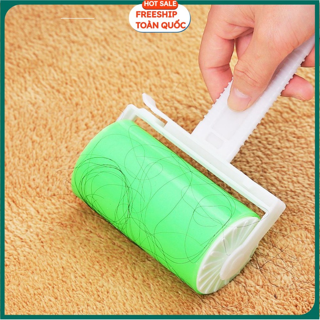 Cây LĂN DÍNH Bụi Bẩn - Con Lăn Phủi Làm Sạch Quần Áo, Sofa, Dính Lông Chó Mèo, Sợi Chỉ Vụn