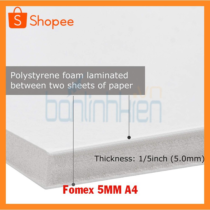 Fomex Dẻo 5MM A4, A5 (Làm Mô Hình)