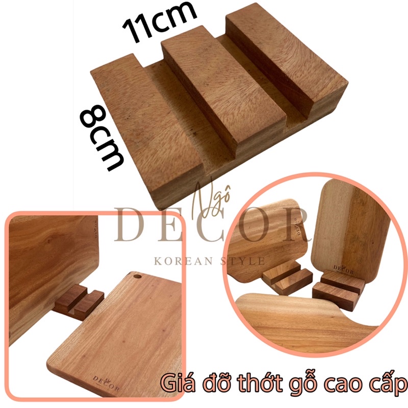 [ FREESHIP - THỚT GỖ XÀ CỪ NGUYÊN KHỐI ] ĐỂ ĐỰNG THỚT GỖ XÀ CỪ CAO CẤP- ĐẾ THỚT DECOR