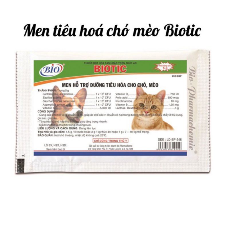 Men tiêu hoá cho chó mèo Biotic