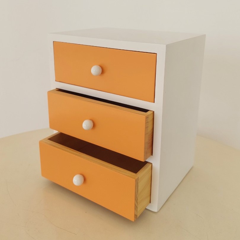 Hộp Gỗ Mini 3 Ngăn 16x13 cm Nhiều Màu, Hộp Nữ Trang Mỹ Phẩm - Hàng VN Xuất Khẩu