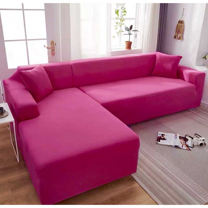 BỌC GHẾ SOFA màu hồng hot cho sofa L sofa 1,2,3,4 chỗ