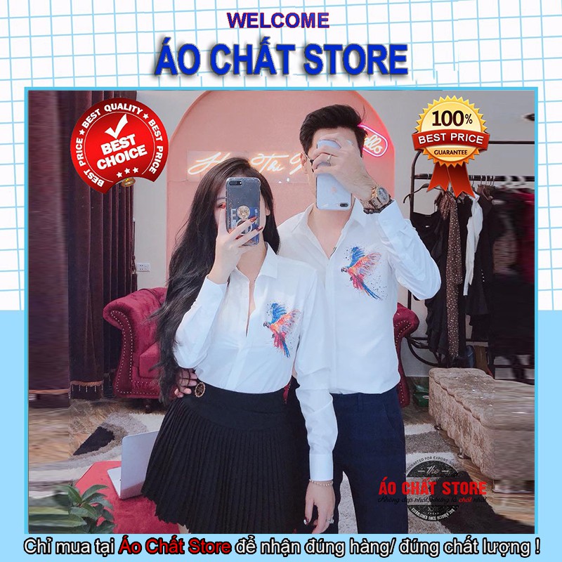 (VIDEO THẬT) BST Áo Sơ Mi Cặp Đôi Họa Tiết Cao Cấp | Áo Đôi Nam Nữ Đẹp (GIÁ 1 ÁO) | BigBuy360 - bigbuy360.vn
