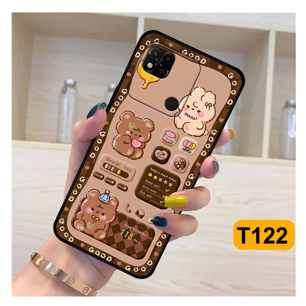 Ốp lưng Redmi 10C - Redmi 10A in hình caro gấu thỏ, gấu bear cute