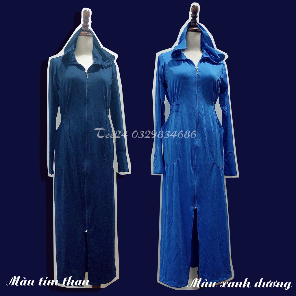 [Mã WARN25 giảm 25k đơn 200k] [nowship]Áo chống nắng toàn thân dáng dài loại 1 vải vân kim cương kèm túi vải | BigBuy360 - bigbuy360.vn