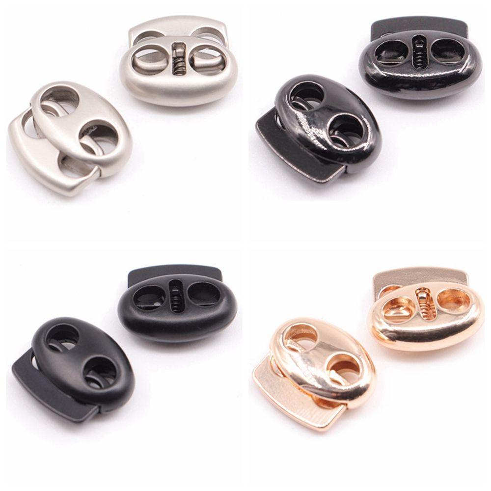 Set 10 Khóa Dây Lò Xo 2 Lỗ Hình Oval Chuyên Dụng Cho Dây Rút / Túi Xách