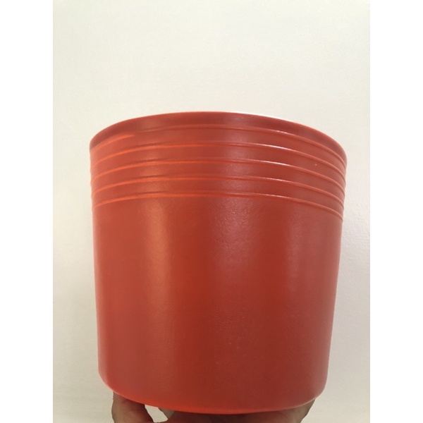 Chậu Nhựa Trồng Cây C10 Màu Đỏ Mêm