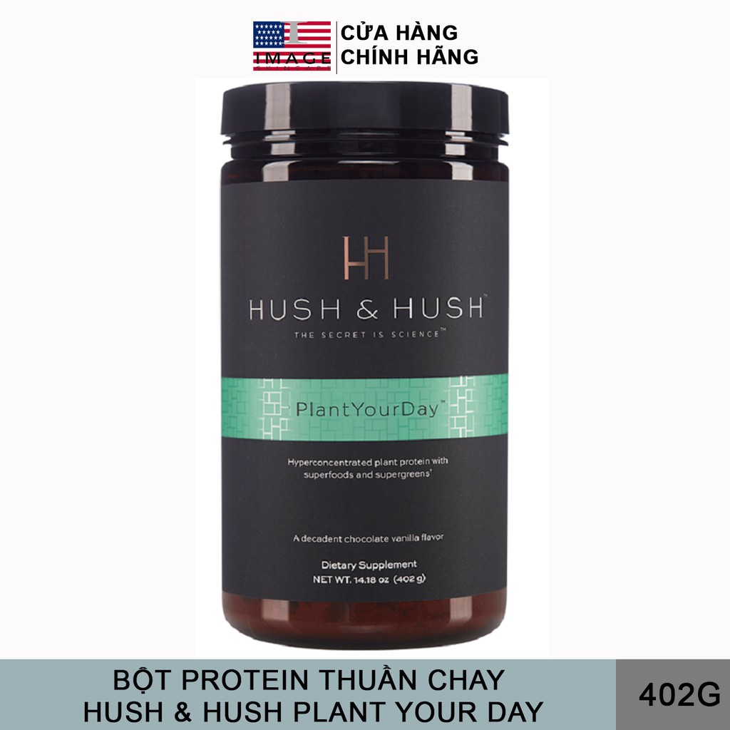 [HÀNG CÔNG TY] Bột protein thuần chay bổ sung Vitamin và năng lượng Image Skincare Hush &amp; Hush Plant Your Day 402g