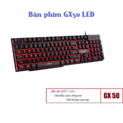 Sale bàn phím giả cơ,Bàn phím GX50 LED 3 màu  - Bảo hành 1 đổi 1