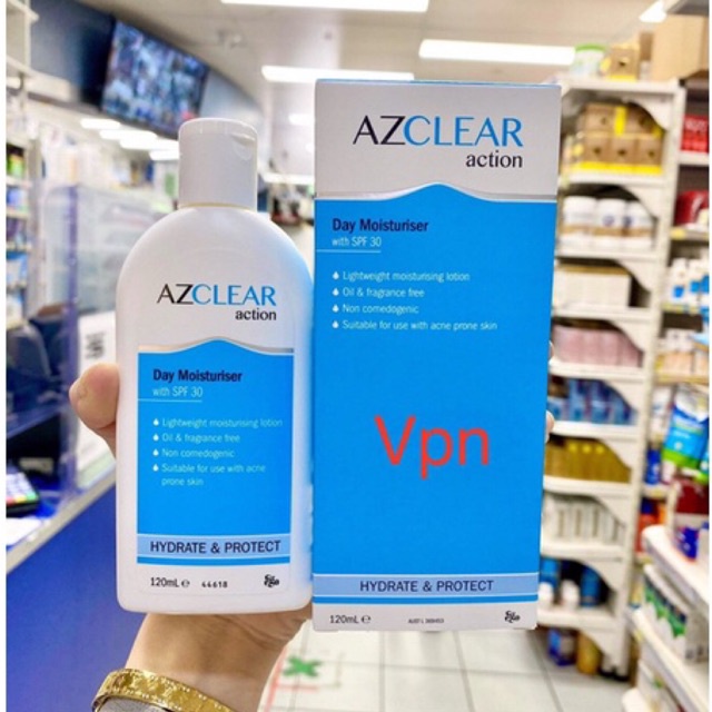 KEM DƯỠNG ẨM VÀ CHỐNG NẮNG SPF30+ AZCLEAR ACTION MOISTURIZER 120ML