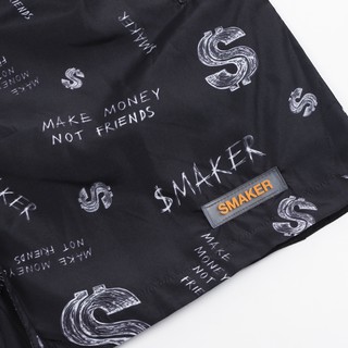 NYLON PRINT SHORT IN BLACK - [SMAKER]