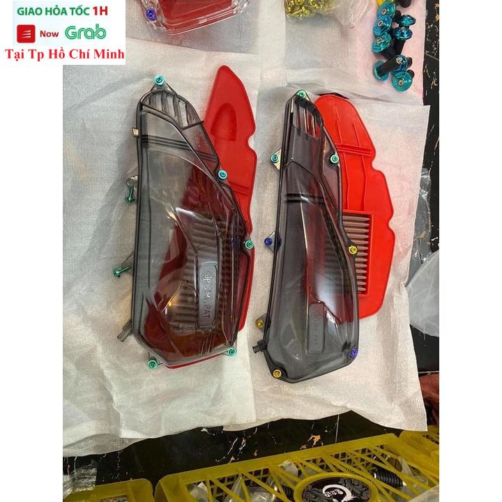 Combo Ốp Bầu Lọc Gió Màu Trong Suốt Zhi.pat Cho Vision 2014 - 2019 Và 8 Ốc Gr5