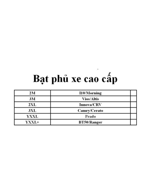 Bạt phủ ô tô tráng nhôm 3 lớp có phản quang,có khóa kéo cửa lái, chống nóng, chống nước, chống xước cho mọi dòng xe