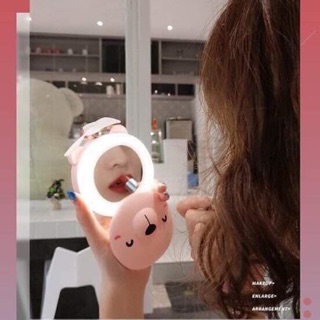QUẠT KÈM GƯƠNG MINI LẠI CÓ THÊM CẢ ĐÈN LED SIÊU XINH