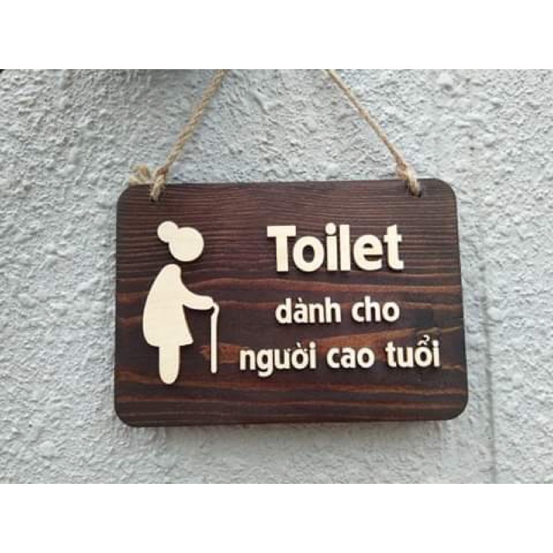 HCM | Bảng treo cửa Toilet/Wc, Bảng gỗ decor biển WC LUXI DECOR HCM