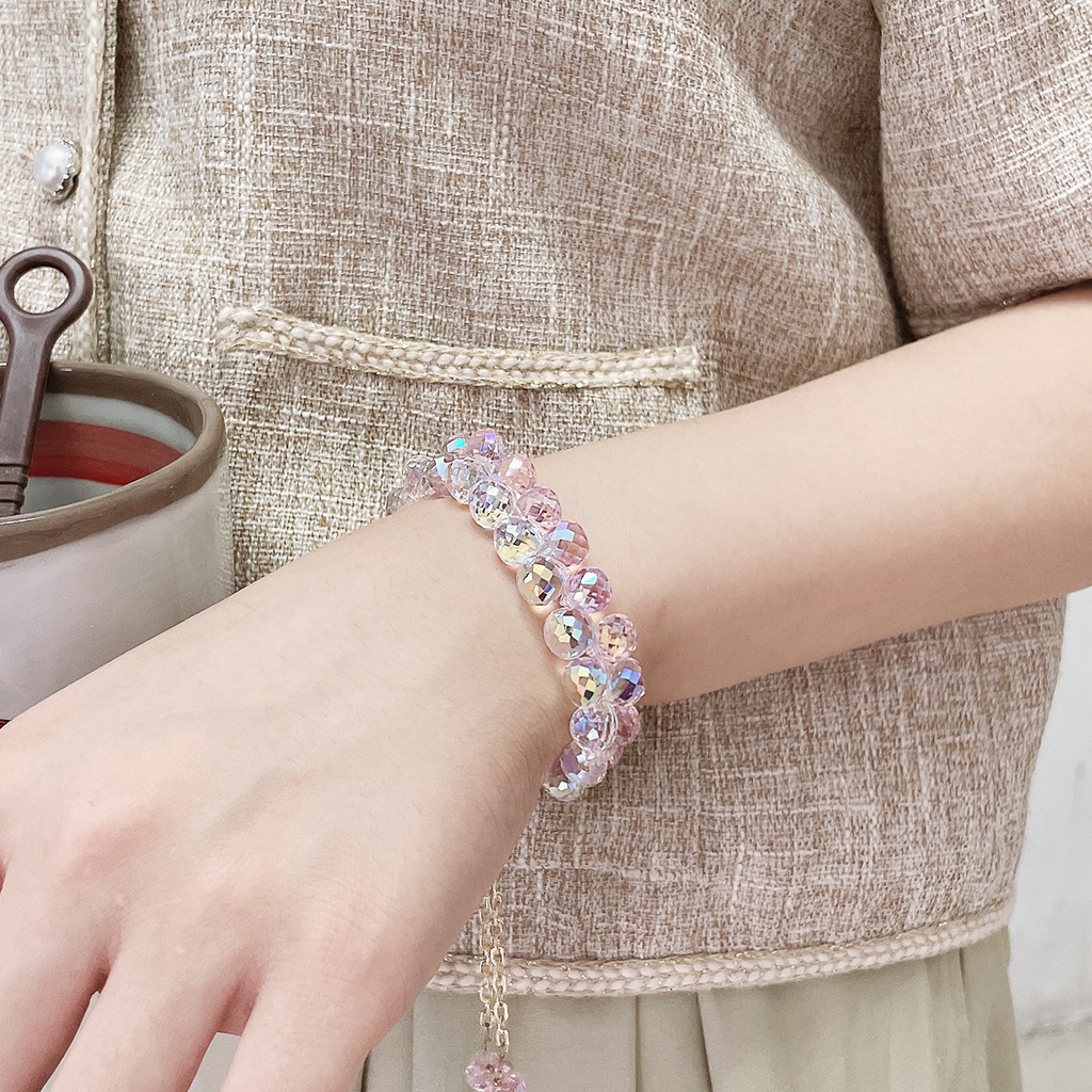 Set 10 Hạt Thủy Tinh Nhiều Màu 9x8mm Làm Trang Sức