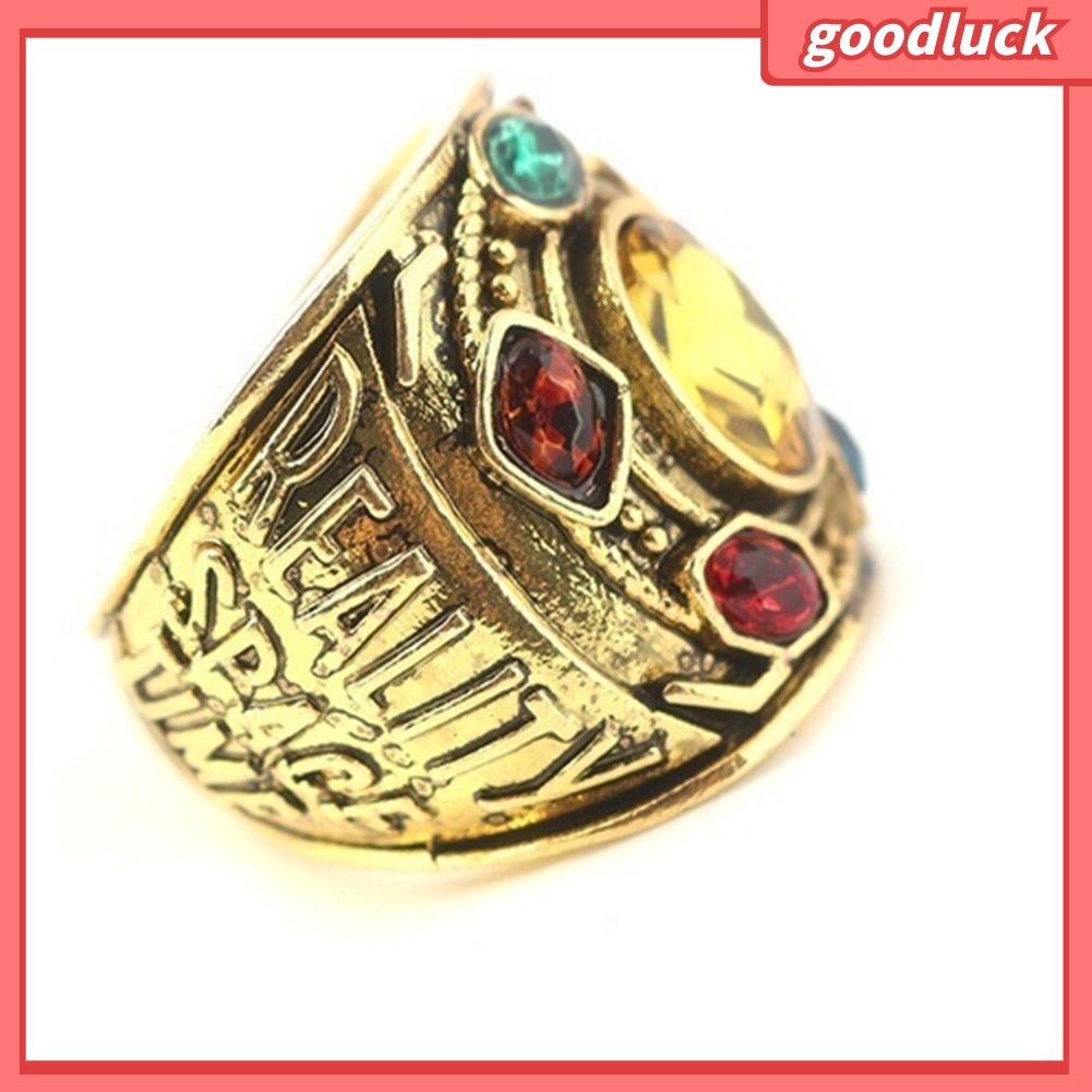 Nhẫn thời trang in chữ Infinity War Thanos nhiều màu sắc cho nam