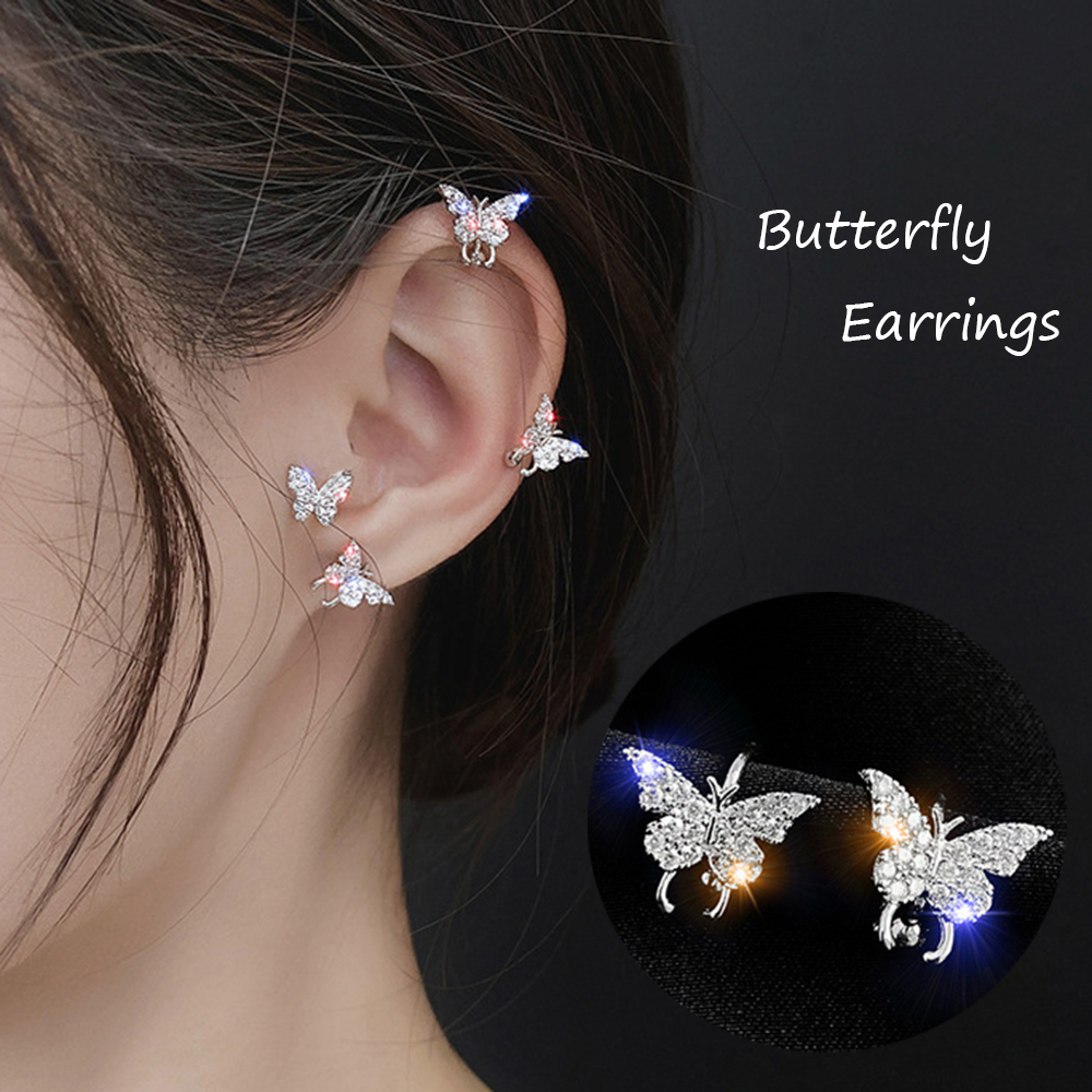 Khuyên Tai Nữ Trang Tạo Hình Cánh Bướm Độc Đáo