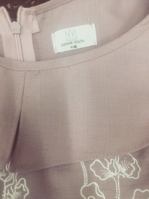 Pass Váy thêu hoa Germe hồng Newtag