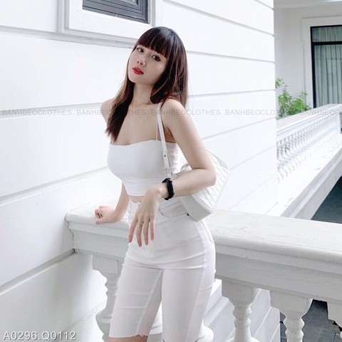 quần kaki  lửng ngố tua rua
