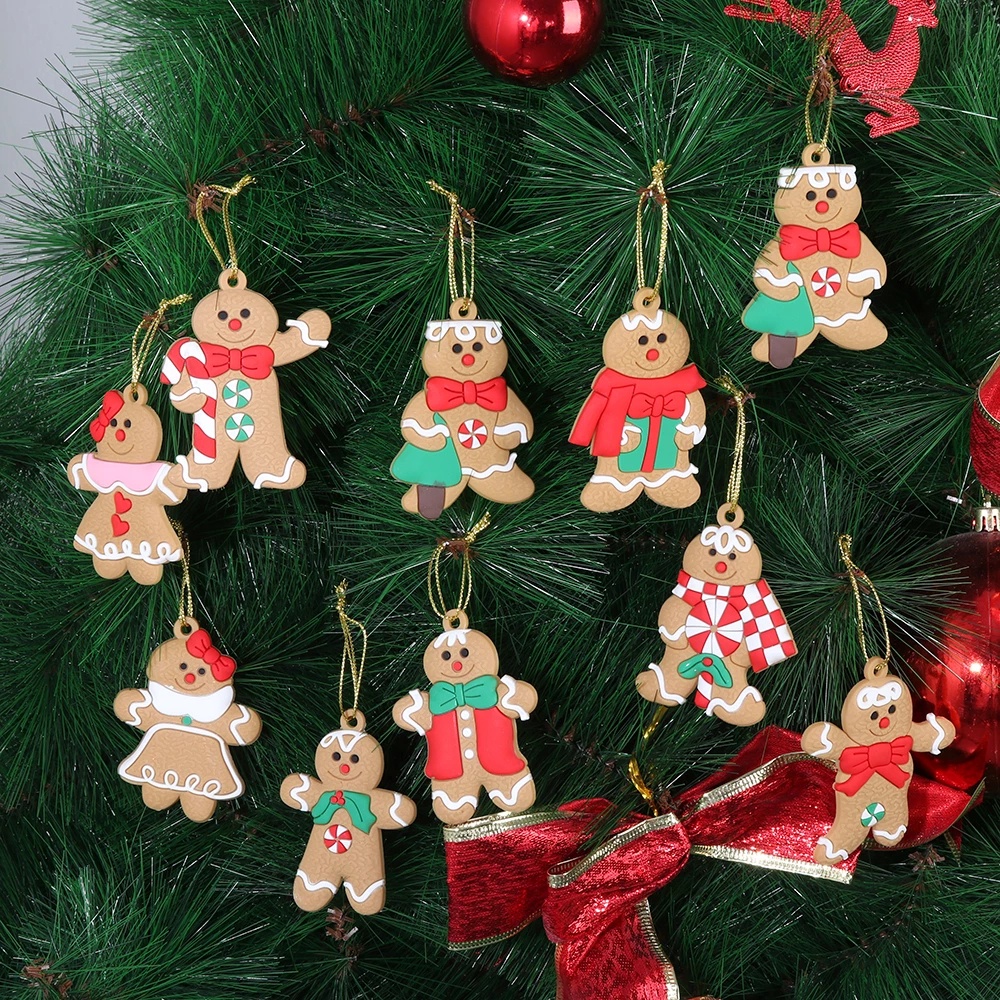 Set 6 / 10 / 11 / 12 mô hình người tuyết bằng pvc mềm treo trang trí giáng sinh