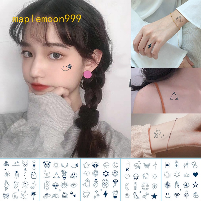 Miếng Dán Hình Xăm Tạm Thời Hình Hoa Quả Không Phản Quang