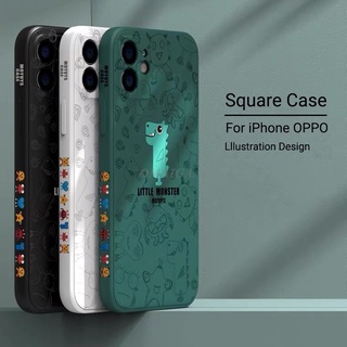 Ốp Điện Thoại Hình Quái Vật Nhỏ Cho Samsung Galaxy A50 A50S A30S A30 A20 A10 A70 C9 A9 Pro A8 + 2018 J4Plus J6Plus A9Pro