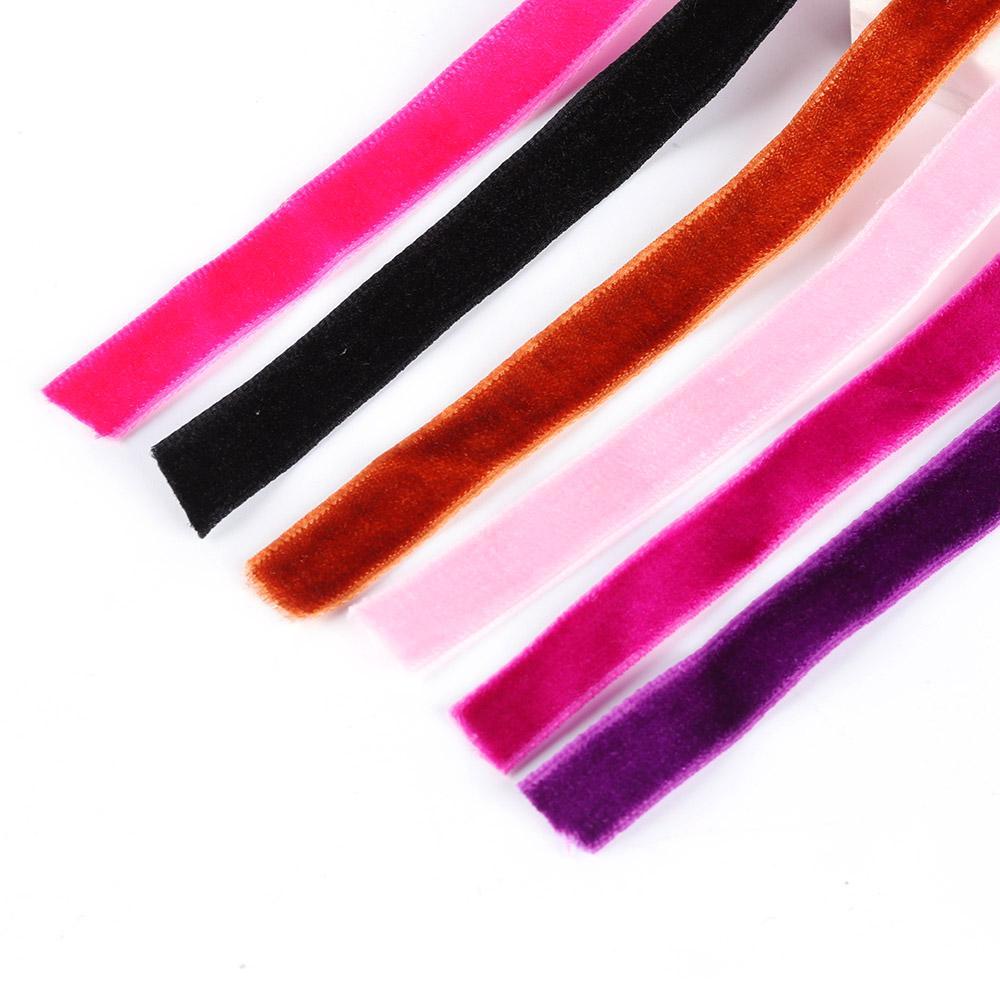 Cuộn Dây Ruy Băng Bằng Vải Nhung Dài 5 Yards Dùng Làm Bông Tai Trang Trí Tiệc Cưới