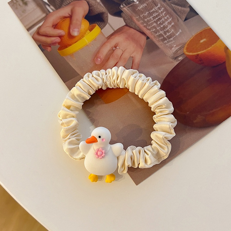 Dây Cột Tóc Bb Hình Chú Vịt Vàng Dễ Thương Xinh Xắn Cho Bé Gái