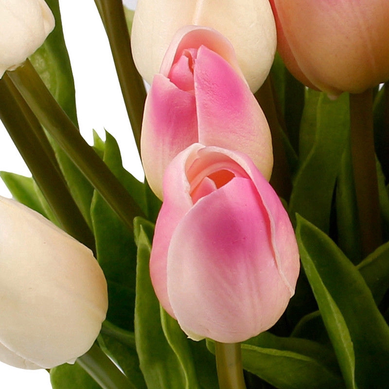 Set 10 Bông Hoa Tulip Giả Dùng Để Trang Trí Nhà Cửa