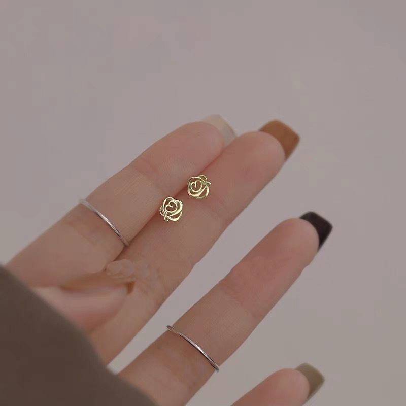 Bông Tai Mạ Bạc 925 Hình Hoa Tulip Đám Mây Đơn Giản Thời Trang Cho Nữ