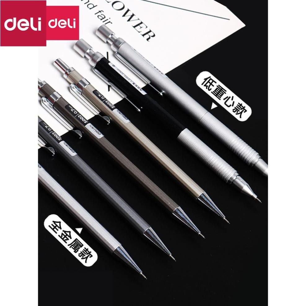 Bút chì kim học sinh Deli - Vỏ kim loại - Ngòi 0.5mm/0.7mm - S001 / S002 [Deli]