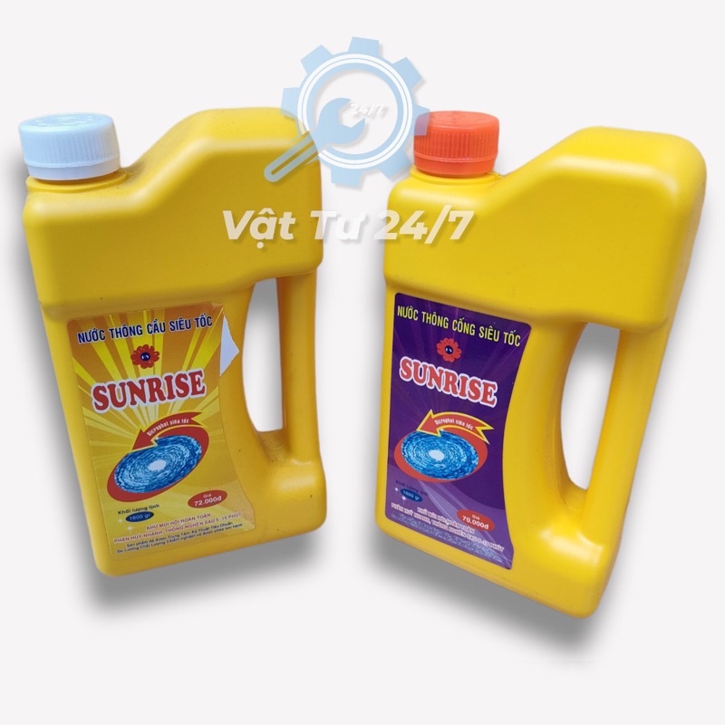 Nước thông cầu cống siêu tốc cực mạnh khử mùi phân huỷ nhanh Sunrise 1600g