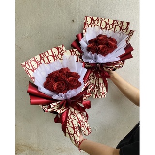 Bó 7 Bông Hoa Nhũ Kim Tuyến ( Tặng kèm thiệp )