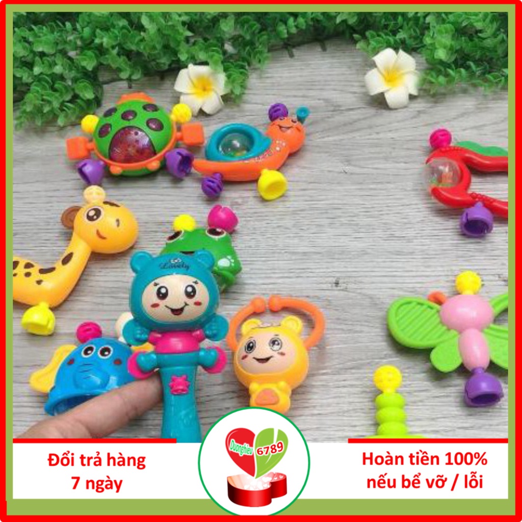 Đồ chơi xúc xắc nhựa 10 món cho bé sơ sinh - Duonghieu6789