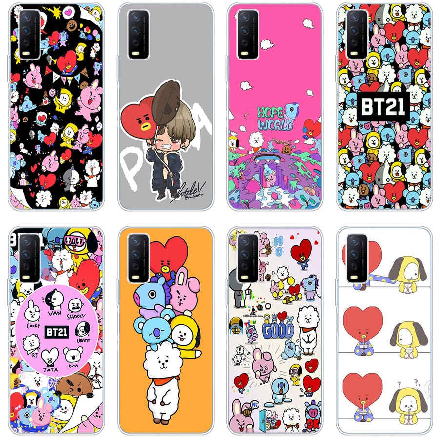 Ốp lưng silicone TPU hình BT21 BTS mềm cho Vivo y85 v9 pro v11 pro v17 pro y12s y20s y20 y17