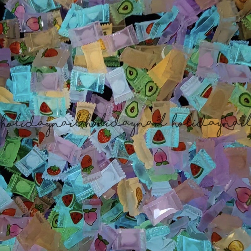 HOLIDAYNAIL Set 20 charm kẹo hình trái cây mix màu