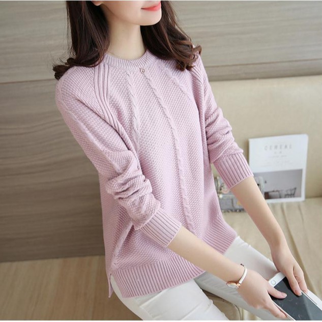 áo len cổ cao xinh xắn Hàng nhập AL08
