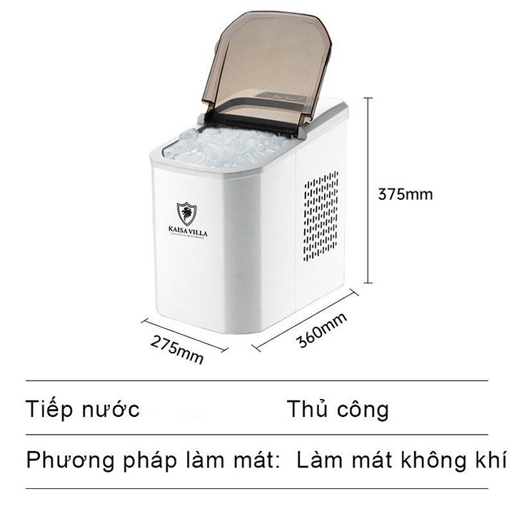 JD8076 Máy làm đá mini công suất lớn hoàn toàn tự động nhanh chóng dễ sử dụng