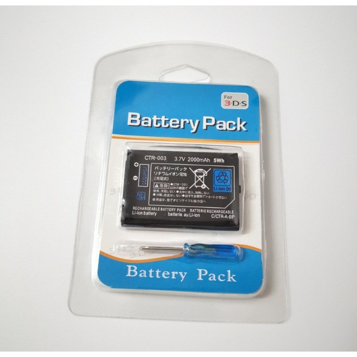 PIN MÁY GAME NINTENDO 2DS, 3DS  2000mAh CHÍNH HÃNG, KÈM TUỐC NƠ VÍT NGUYÊN HỘP