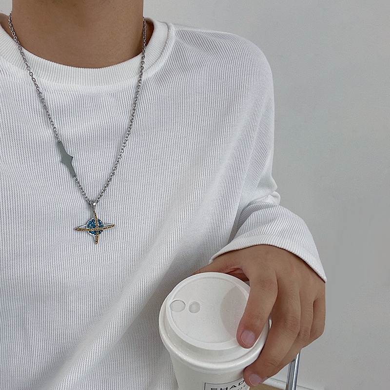 Vòng cổ Mặt Hành Tinh Phong Cách retro Âu Mỹ Cho Nam Nữ