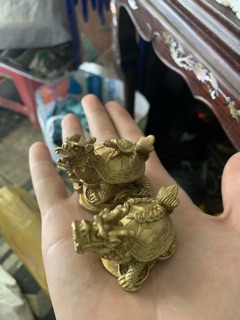 Cặp long quy mini bằng đồng